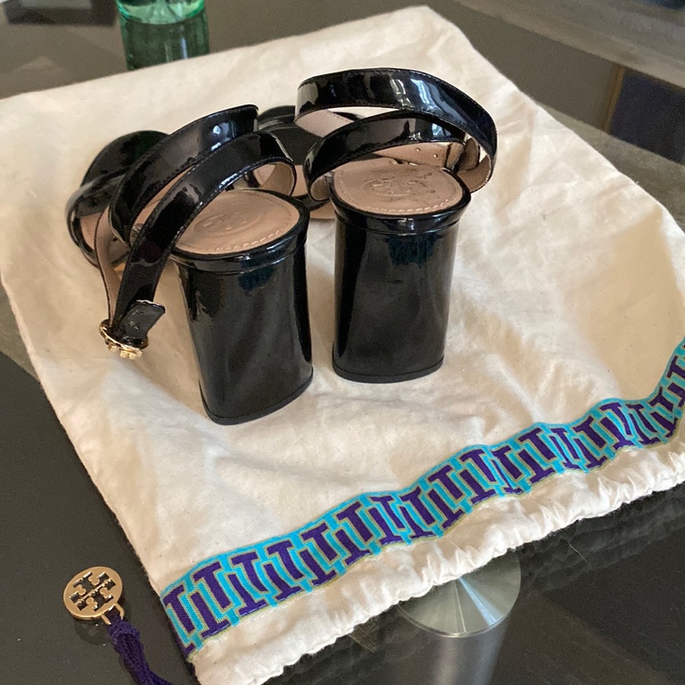 Tory Burch stacked heels 6.5